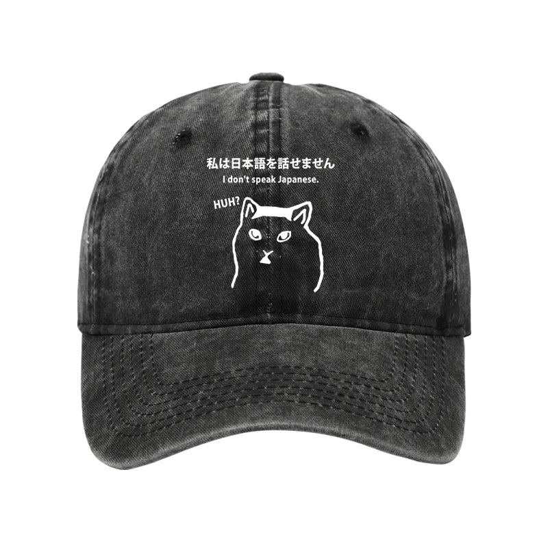 Modecanvas I Don't Speak Japanese Washed Cap-modecanvas