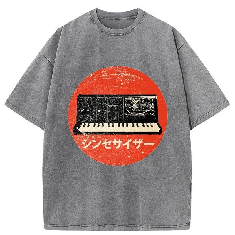 Modecanvas Vintage Synthesizer Japanese Washed T-Shirt