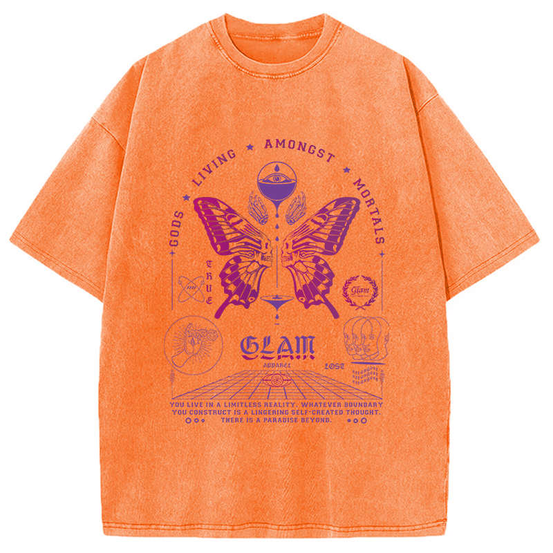 Modecanvas Butterflies Living Among Us Washed T-Shirt