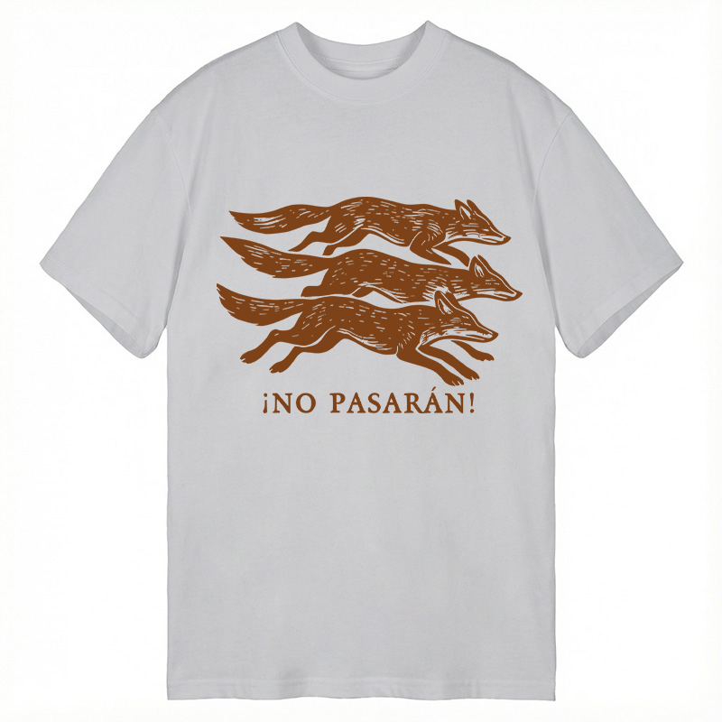 Modecanvas No Pasaran! Anti-Fascist Fox DTG Printing Classic T-Shirt