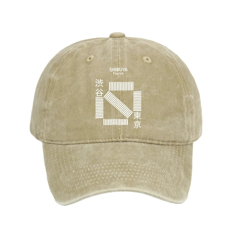 Modecanvas Japanese Shibuya Crossing Washed Cap-modecanvas