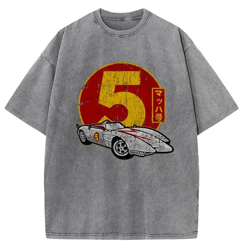 Modecanvas Speed Racer Japan Washed T-Shirt-modecanvas