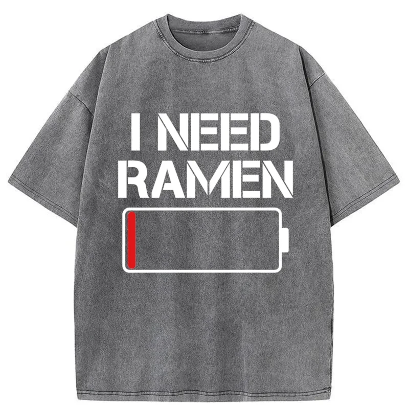 Modecanvas I Need Ramen Washed T-Shirt