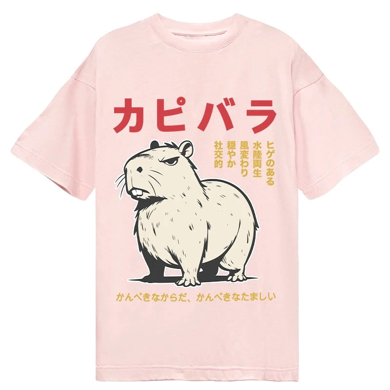 Modecanvas Angry Capybara Japan DTG Printing Classic T-Shirt-modecanvas