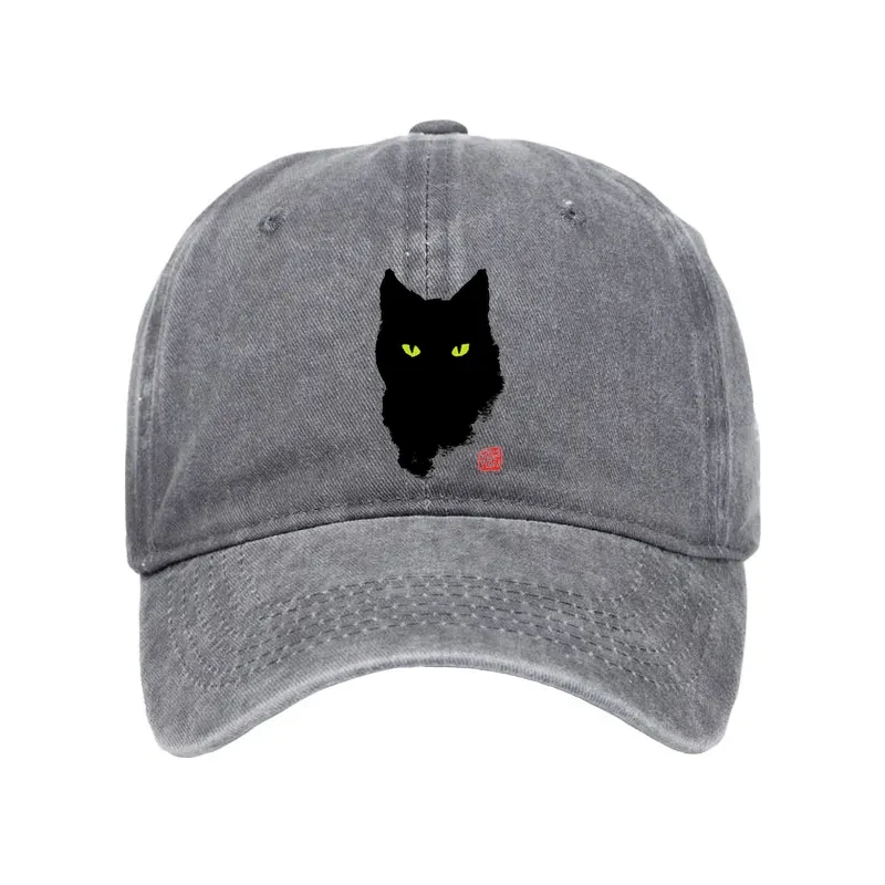 Modecanvas Cat Sharp Gaze Washed Cap-modecanvas