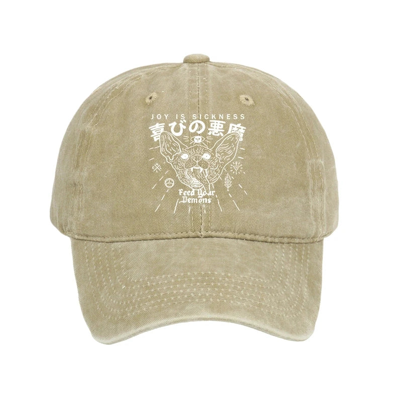 Modecanvas Joy Is Sickness Washed Cap-modecanvas