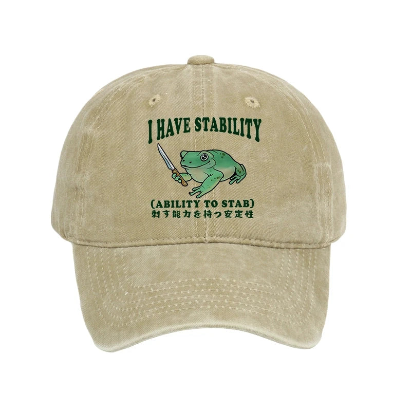 Modecanvas Mentally Stable Assassin Frog Washed Cap-modecanvas