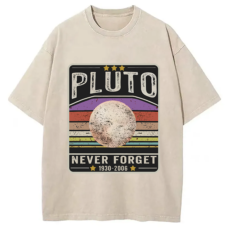 Modecanvas Always a Planet in Our Hearts Washed T-Shirt-modecanvas