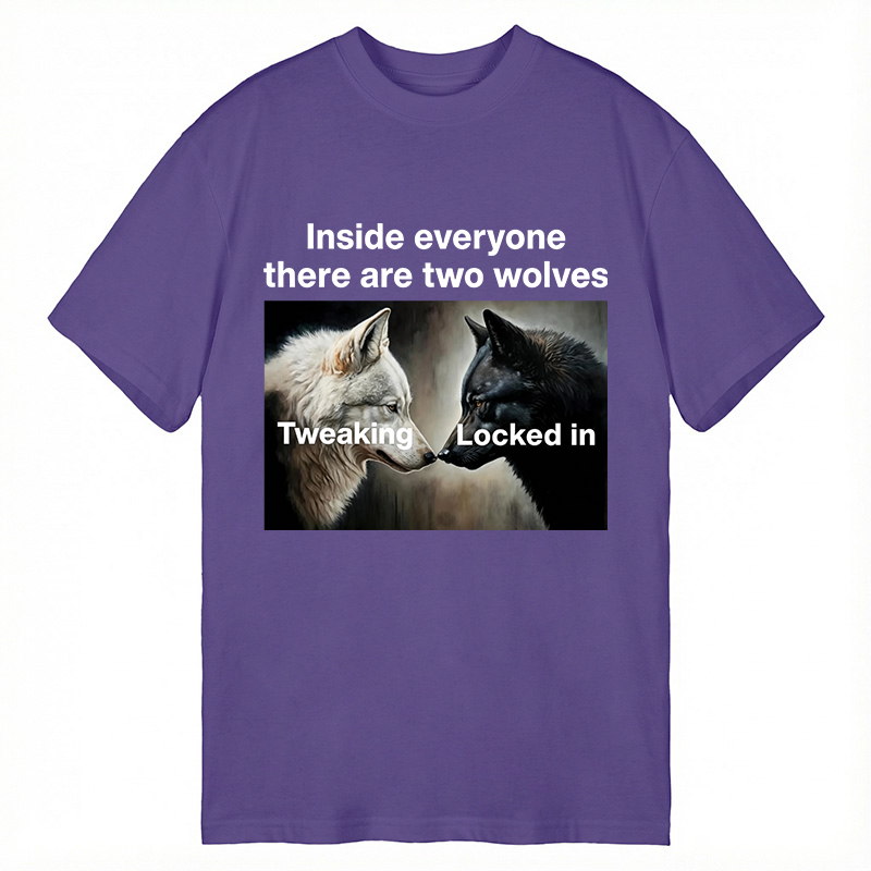 Modecanvas Inside Everyone There Are Two Wolves DTG Printing Classic T-Shirt-modecanvas