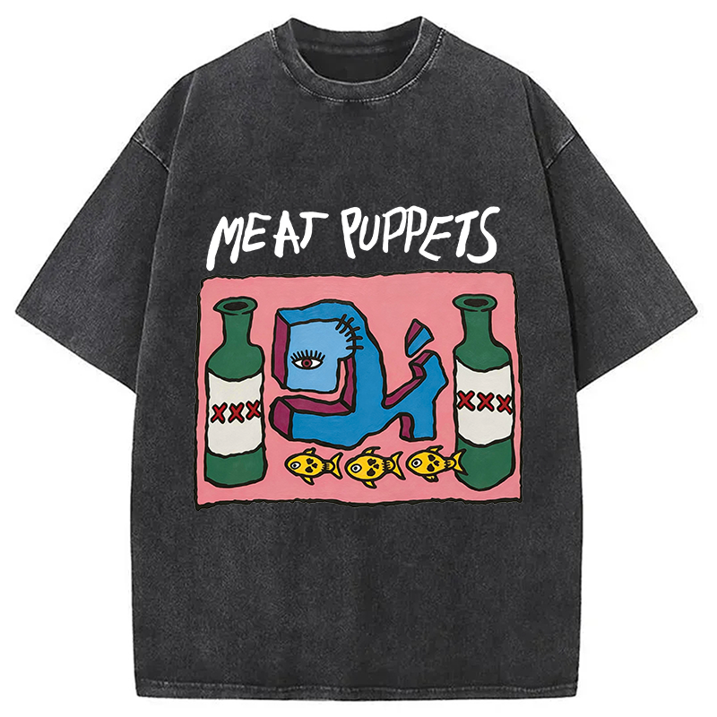Modecanvas Ment Puppets DTG Printing Washed T-Shirt