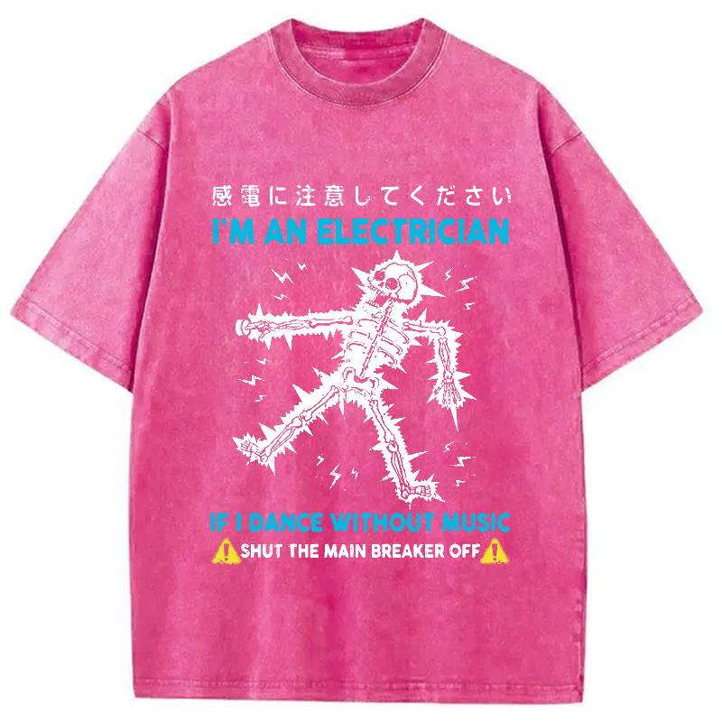 Modecanvas Dancing Electrician Washed T-Shirt