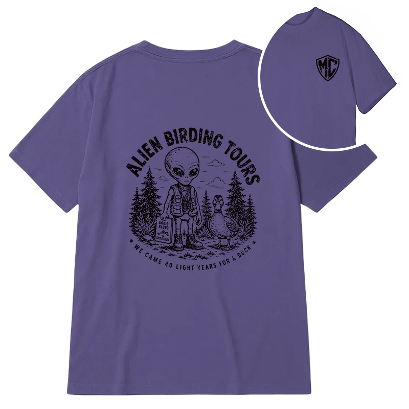 Modecanvas Retro Birder Badge DTG Printing Back Classic T-Shirt