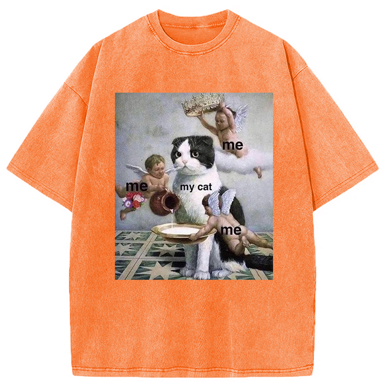 Modecanvas My Cat Washed T-Shirt