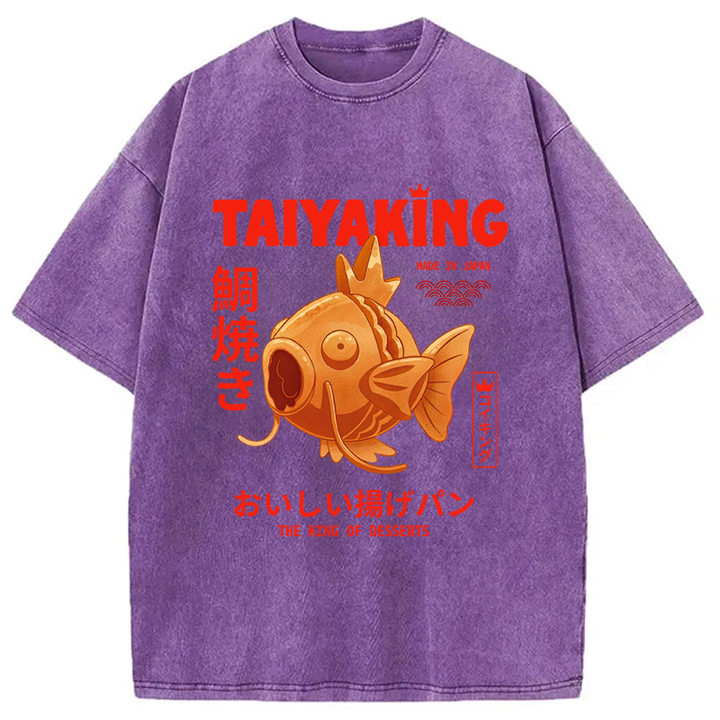 Modecanvas Thick Fish Roll DTG Printing Washed T-Shirt