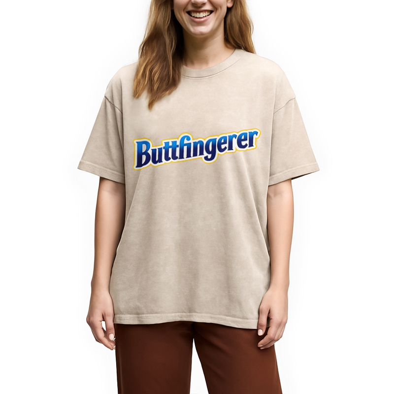 Modecanvas Buttfingerer Meme Funny Washed T-Shirt