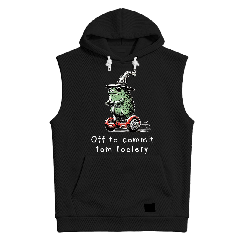 Modecanvas Frog Riding A Balance Scooter Hooded Tank
