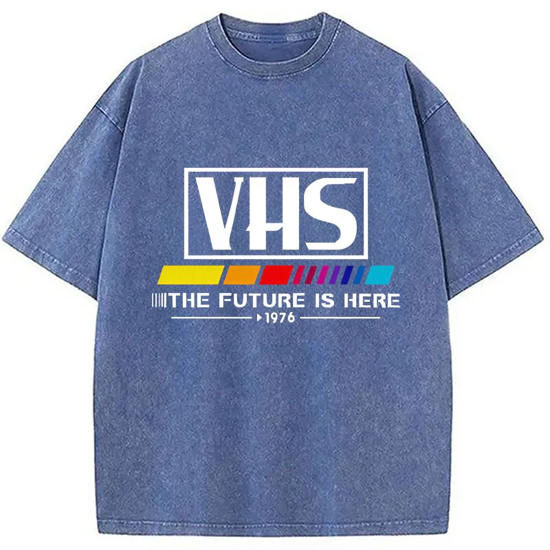 Modecanvas VHS 1976 Vintage Washed T-Shirt-modecanvas