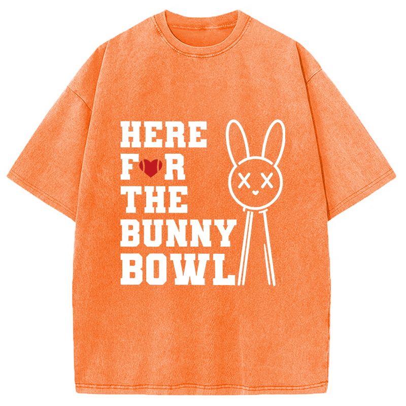 Modecanvas Here For The Bunny Bowl DTG Printing Washed T-Shirt