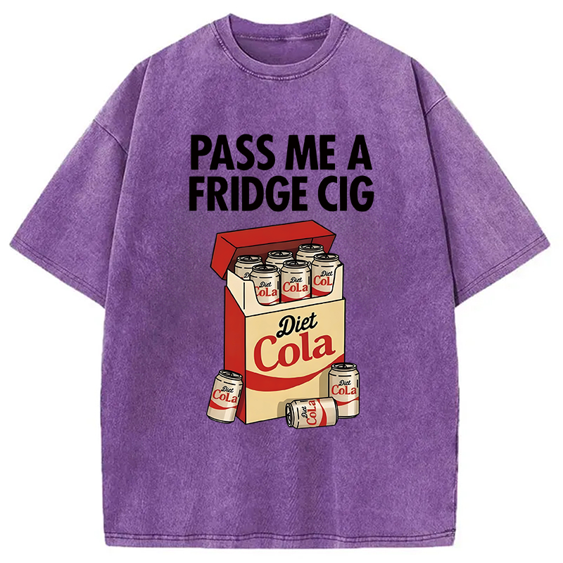 Modecanvas Diet Cola Cigarette Pack Washed T-Shirt-modecanvas