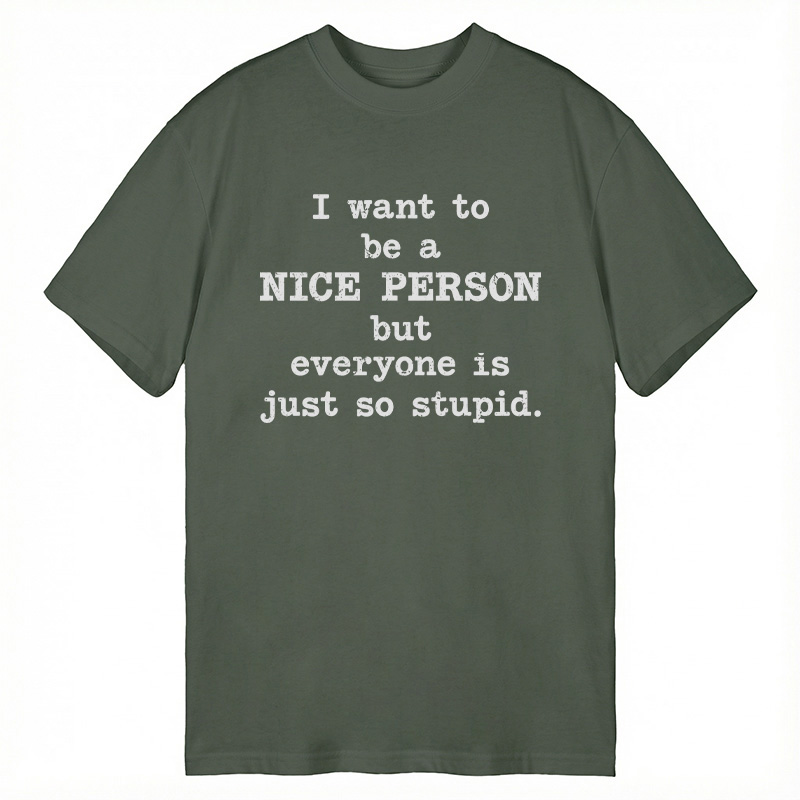 Modecanvas I Want To Be A Nice Person DTG Printing Classic T-Shirt
