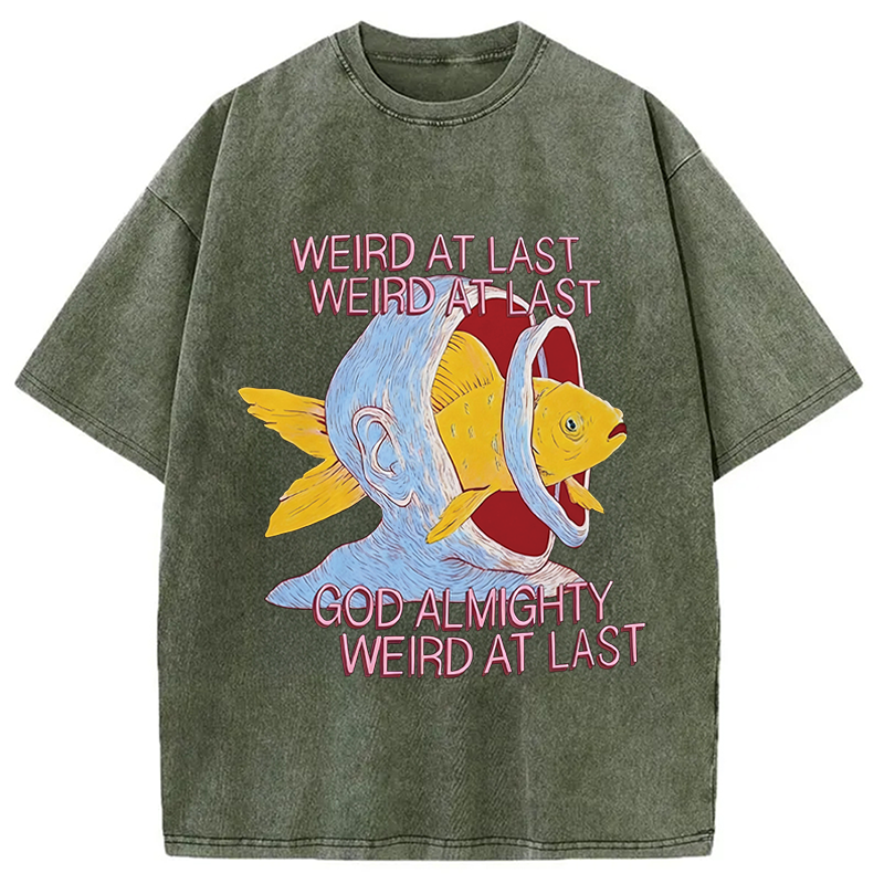 Modecanvas Weird All Time DTG Printing Washed T-Shirt