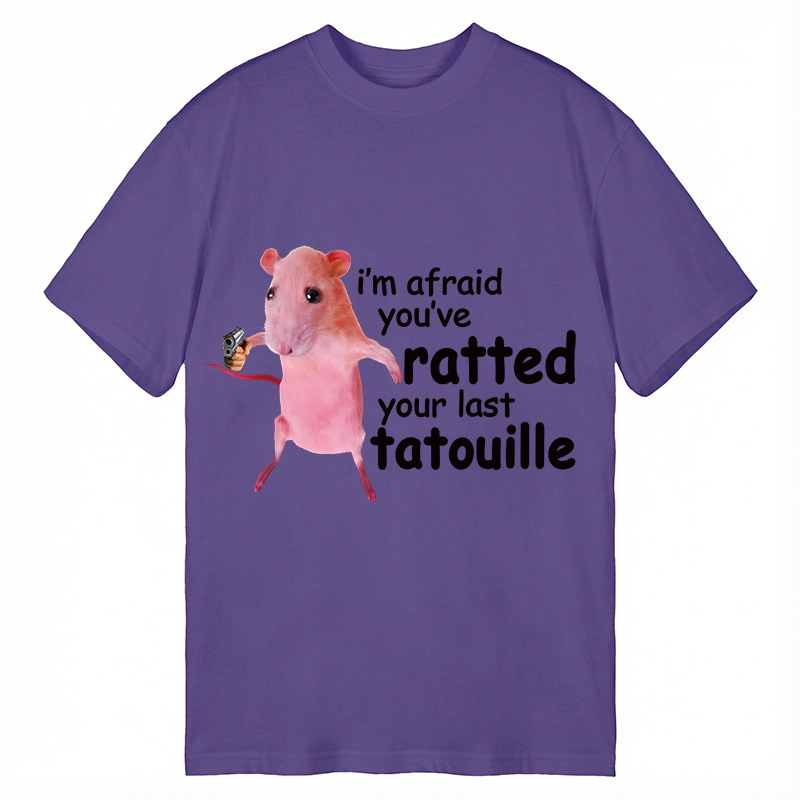 Modecanvas Funny Pink Rat Meme DTG Printing Classic T-Shirt-modecanvas