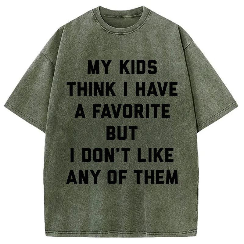 Modecanvas I Dont Like Any of them DTG Printing Washed T-Shirt