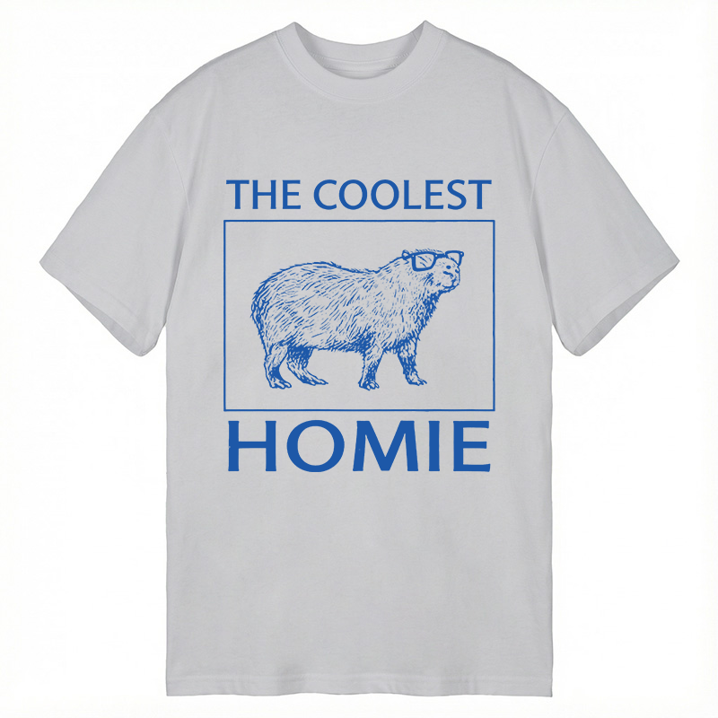Modecanvas THE COOLEST HOMIE DTG Printing Classic T-Shirt-modecanvas