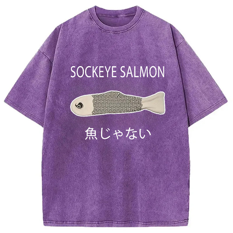 Modecanvas Sockeye Salmon Washed T-Shirt