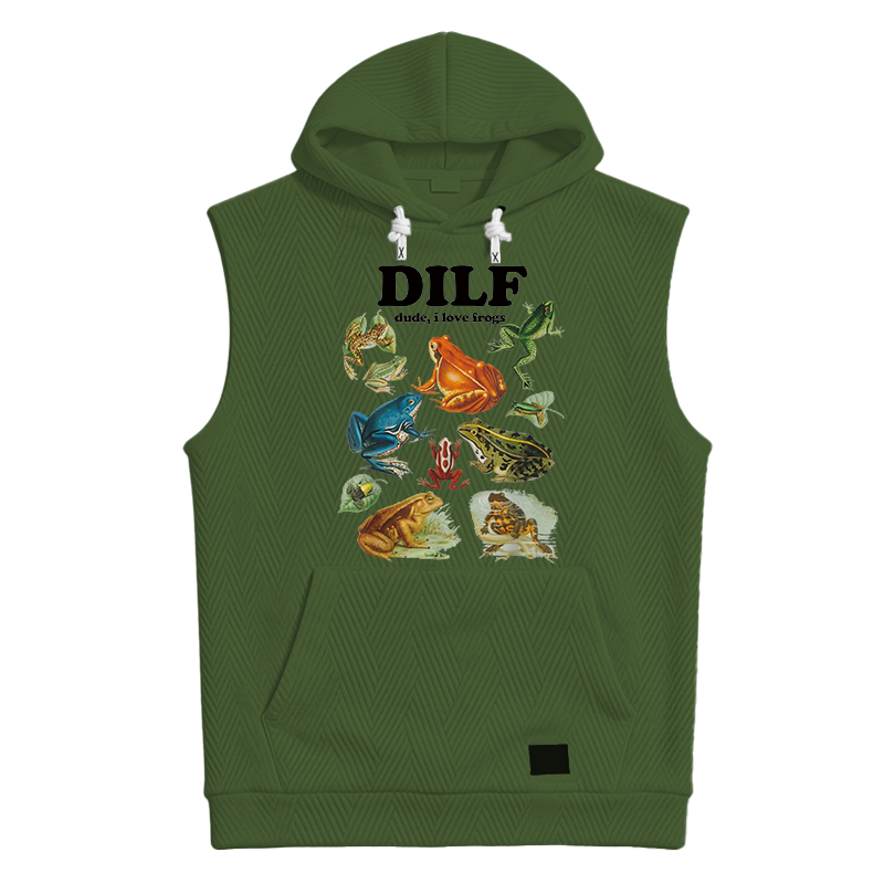 Modecanvas Dude I Love Frog Hooded Tank