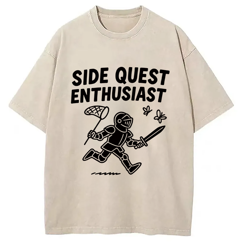 Modecanvas Side Quest DTG Printing Washed T-Shirt