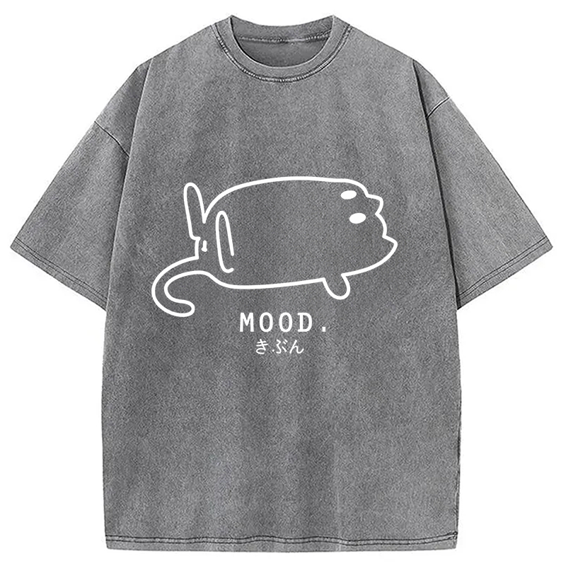 Modecanvas Bad Mood Washed T-Shirt