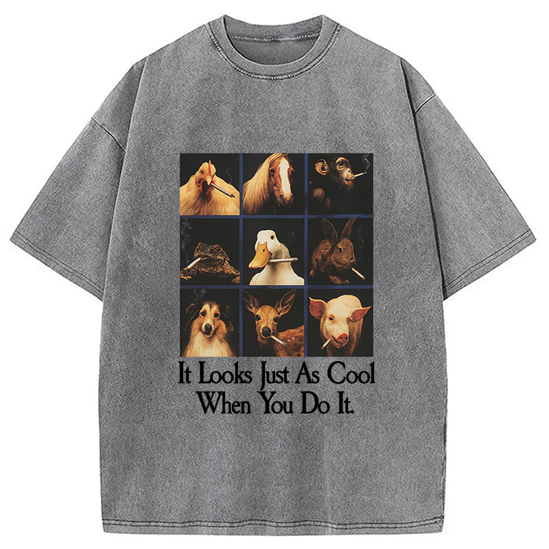 Modecanvas It Looks Just As Stupid When You Do It Washed T-Shirt