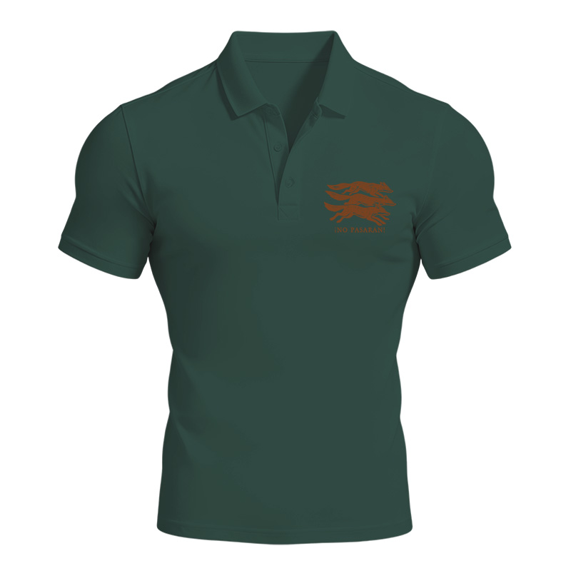 Modecanvas No Pasaran! Anti-Fascist Fox Polo Shirt