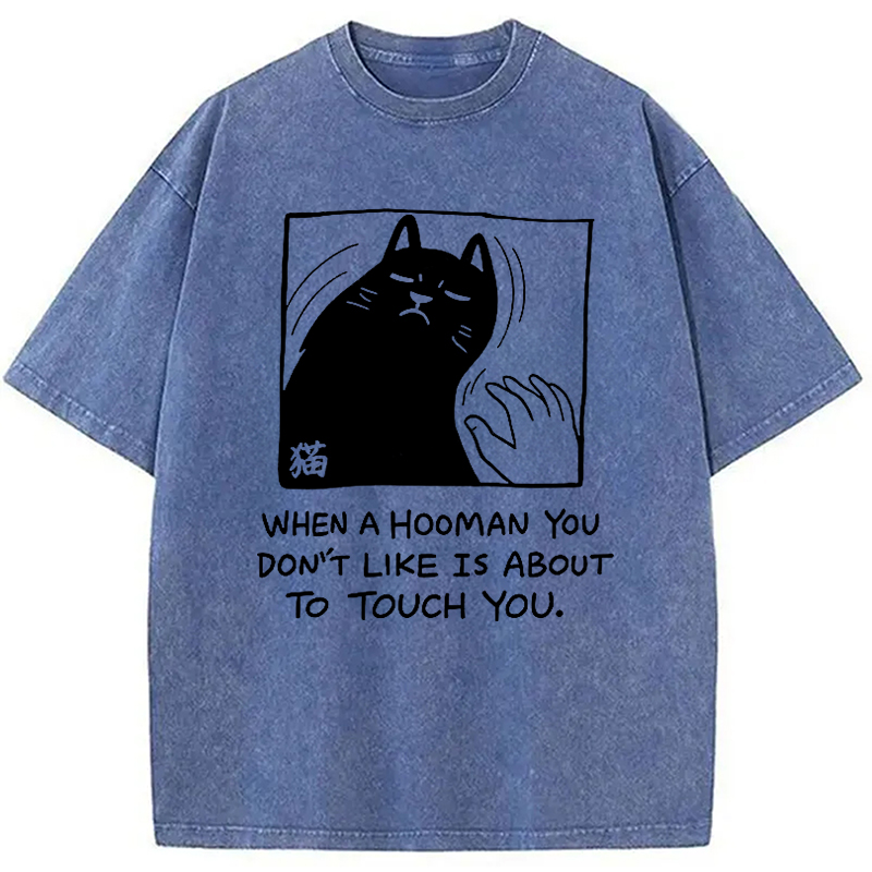 Modecanvas Rebellious Cat Washed T-Shirt