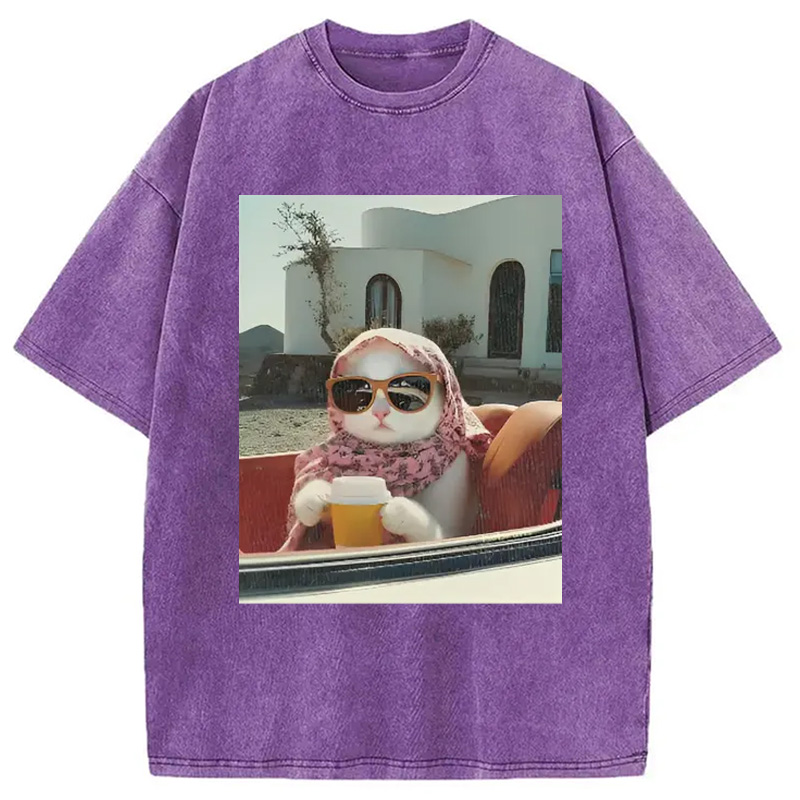 Modecanvas Just A Chill Girl Vintage Washed T-Shirt