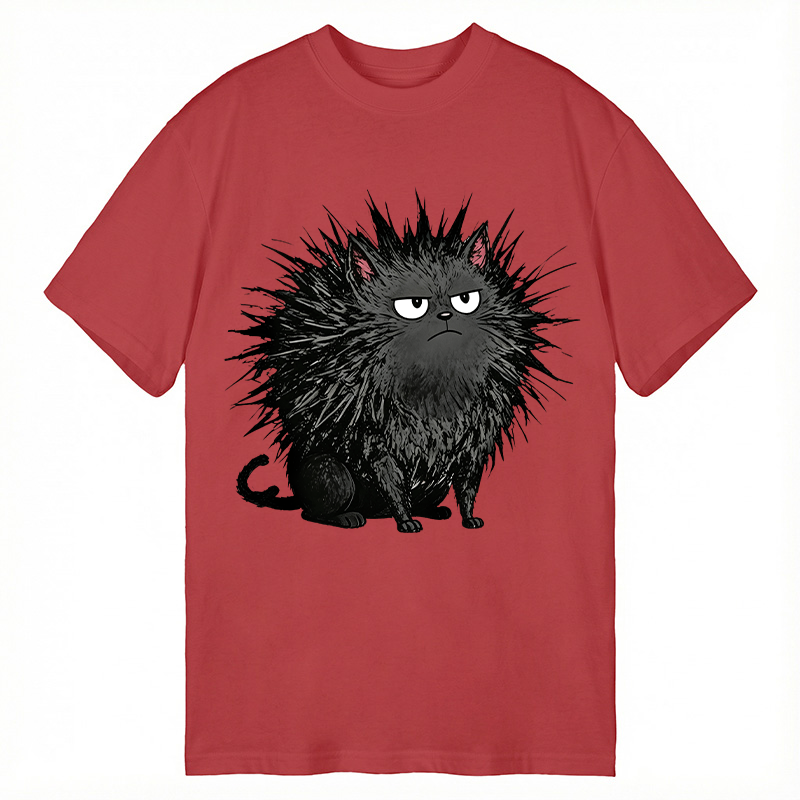 Modecanvas Feral Cat Having A Total Meltdown DTG Printing Classic T-Shirt-modecanvas