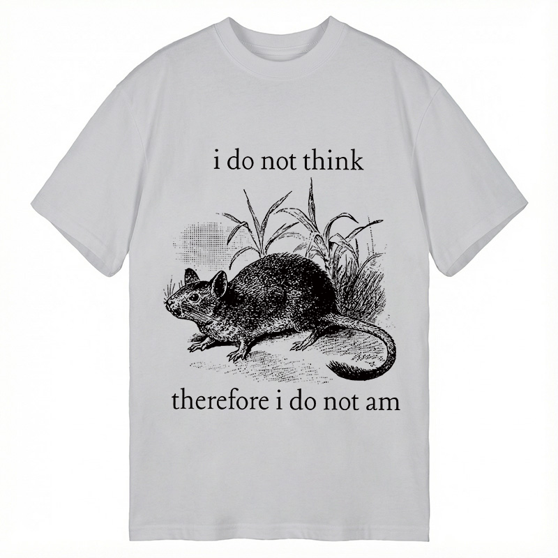 Modecanvas Funny Rat Weirdcore Meme DTG Printing Classic T-Shirt-modecanvas
