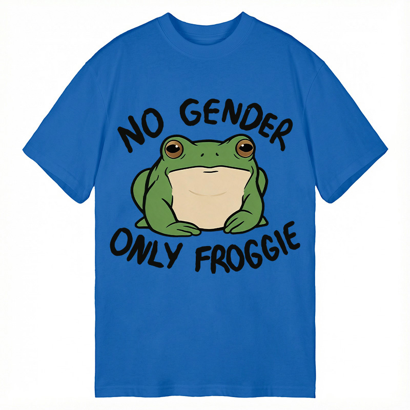 Modecanvas Funny Frog Declares Identity Freedom DTG Printing Classic T-Shirt-modecanvas