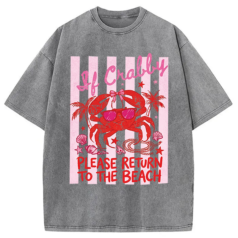 Modecanvas Return To Beach DTG Printing Washed T-Shirt