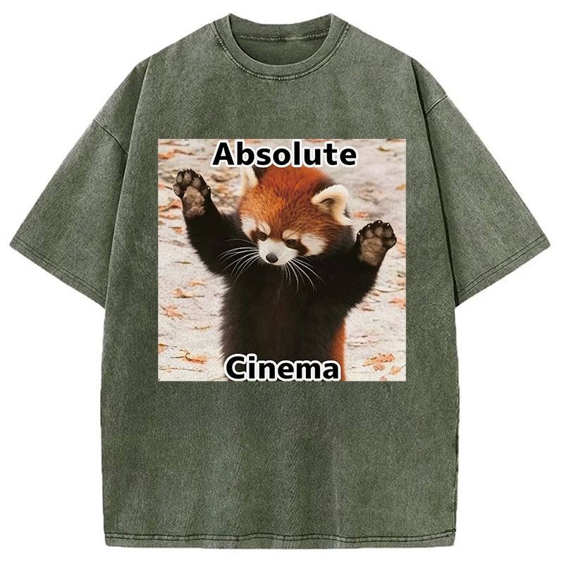 Modecanvas Absolute Cinema DTG Printing Washed T-Shirt