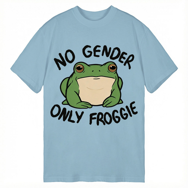 Modecanvas Funny Frog Declares Identity Freedom DTG Printing Classic T-Shirt-modecanvas