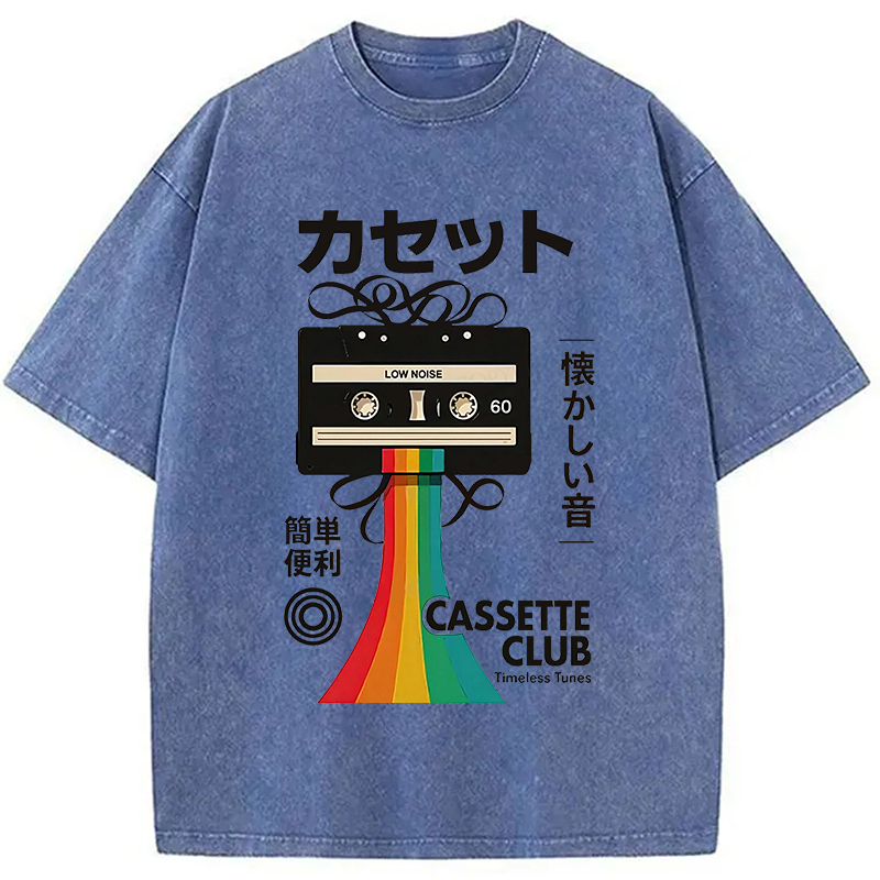 Modecanvas Colored Tape Washed T-Shirt
