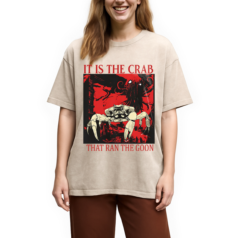 Modecanvas It is the Crab Meme Washed T-Shirt