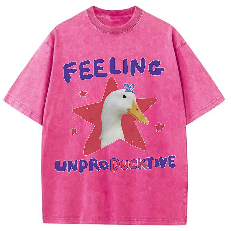 Modecanvas Feeling unproDUCKtive DTG Printing Washed T-Shirt