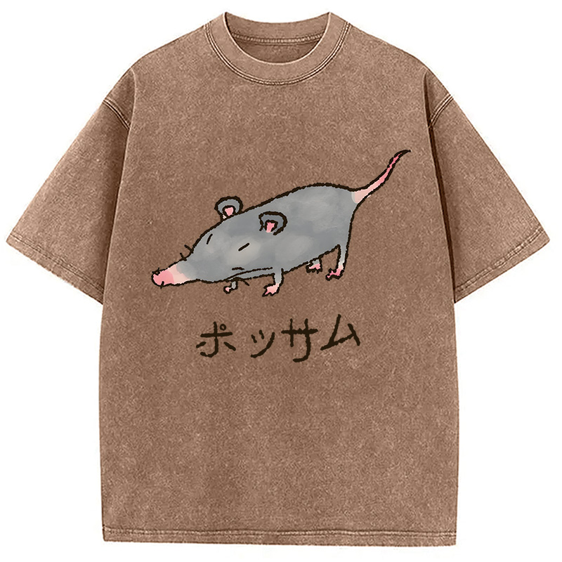 Modecanvas Possamu Rat Washed T-Shirt