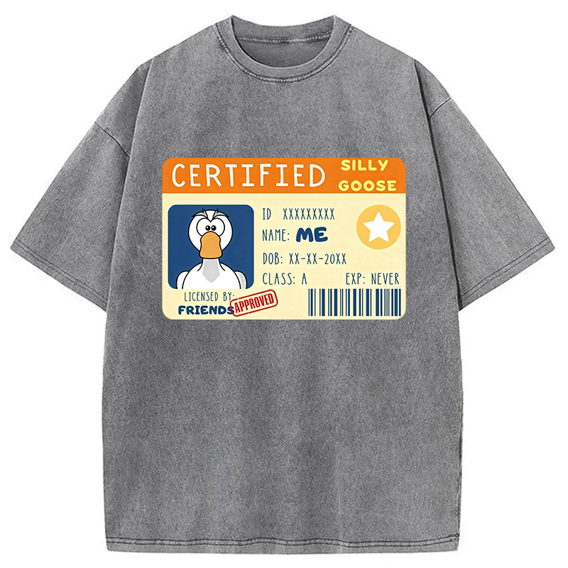 Modecanvas Certified Silly Goose DTG Printing Washed T-Shirt