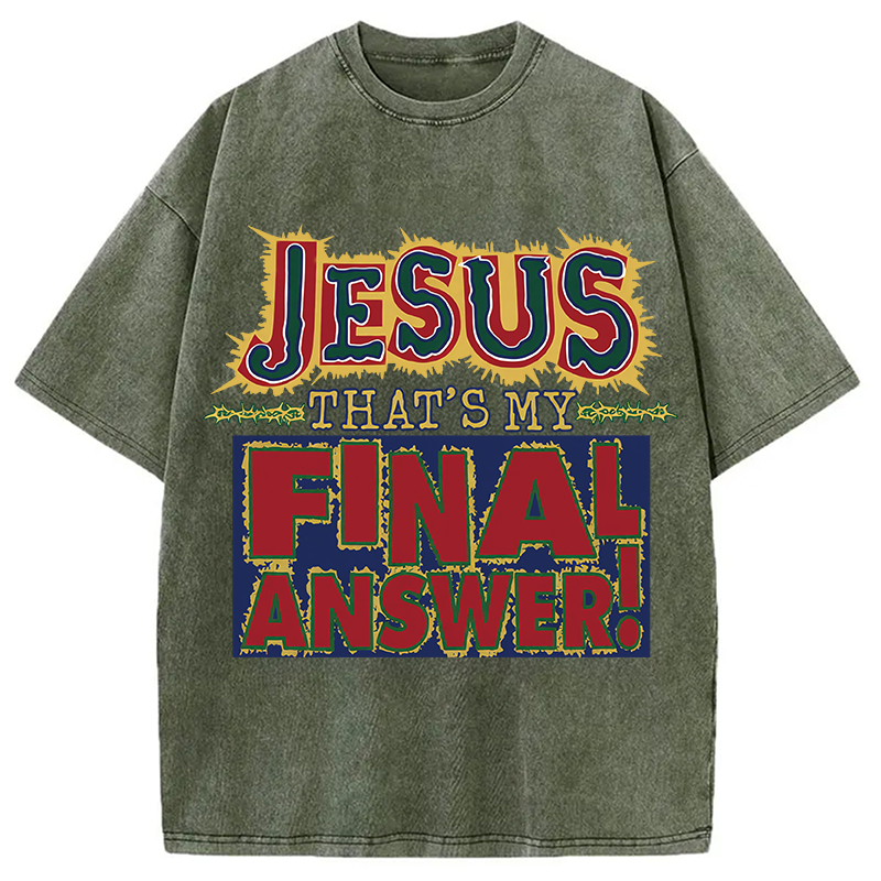 Modecanvas Jesus Bible Holy DTG Printing Washed T-Shirt