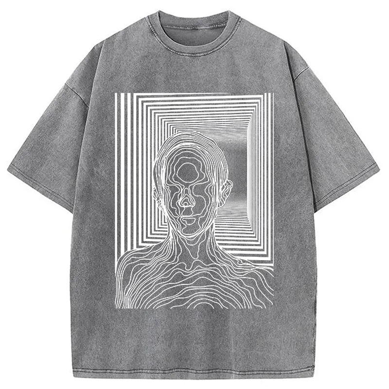 Modecanvas Utopia Journey DTG Printing Washed T-Shirt-modecanvas