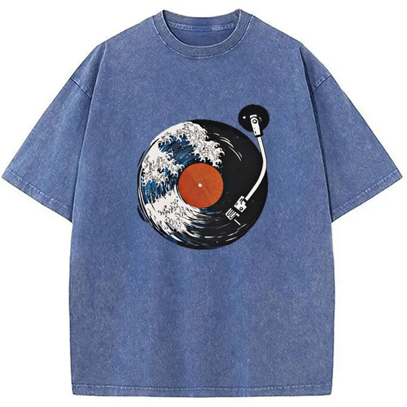 Modecanvas Japanese Hokusai The Great Wave Washed T-Shirt